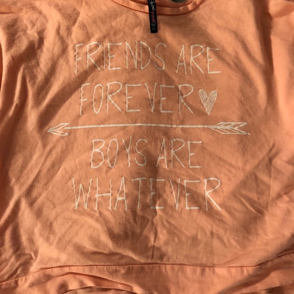 Girls XL long sleeve novelty crop tee - Picture 3 of 5